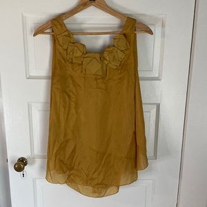 Vintage Y2K Vera Wang Designer Silk Top Flutter Sleeve Retail 695!